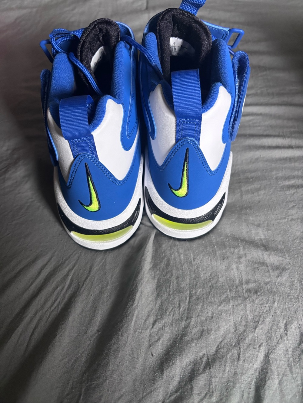 Nike Blue, White & Neon Green Kids Sneakers
